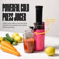 thumbnail image 2 of Ventray Essential Ginnie Juicer, Compact Small Cold Press Juicer, Masticating Slow Juicer with 60RPM Low Speed, Easy to Clean & Nutrient Dense, Eco-Friendly Packaging (Vibrant Pink), 2 of 8
