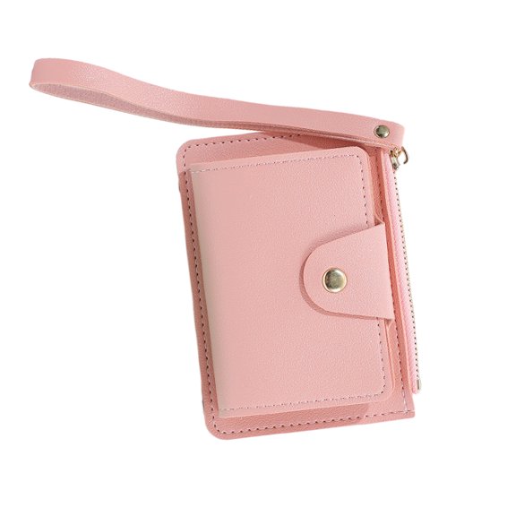 PU Wristlet Wallet Card Holder Zipper Pouch Purse for Women Clutch Bag Portable Multi-slot Coin Change Wallet