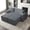 Gray, variant on SEENYOO 77" Modular Sectional Sofa, Boneless Corduroy Deep Seat Couch with 2 Ottomans, Sofa Set For Living Room, No Assembly, Black