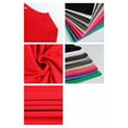 thumbnail image 5 of Womens Ribbed Long Sleeve Crewneck Casual Slim Basic Shirts Fitted Knit Tops Red M, 5 of 6