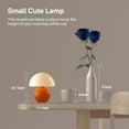 thumbnail image 6 of Mushroom Lamp Vintage Bedside Table Lamp  Glass Mushroom Decor Nightstand Lamp with 3 Color Temps, Cute Retro Small Desk Lamp for Bedroom Office, Mid Century Modern Aesthetic Home Deco Gift, 6 of 7