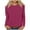 Hot Pink, variant on Fengyings Long Sleeve Shirts for Women Loose Fit Round Neck Basic Tops Casual 2024 Fall Outfits