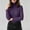 Purple, variant on Lolmot Turtleneck Sweaters for Women Trendy Ribbed Knitted Long Sleeve Shirts Stretchy Slim Basic Tees Lightweight Undershirts