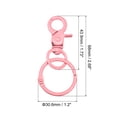 thumbnail image 2 of Cierres giratorios Unique Bargains Acero al carbono Rosa 44mm 4uds, 2 of 7