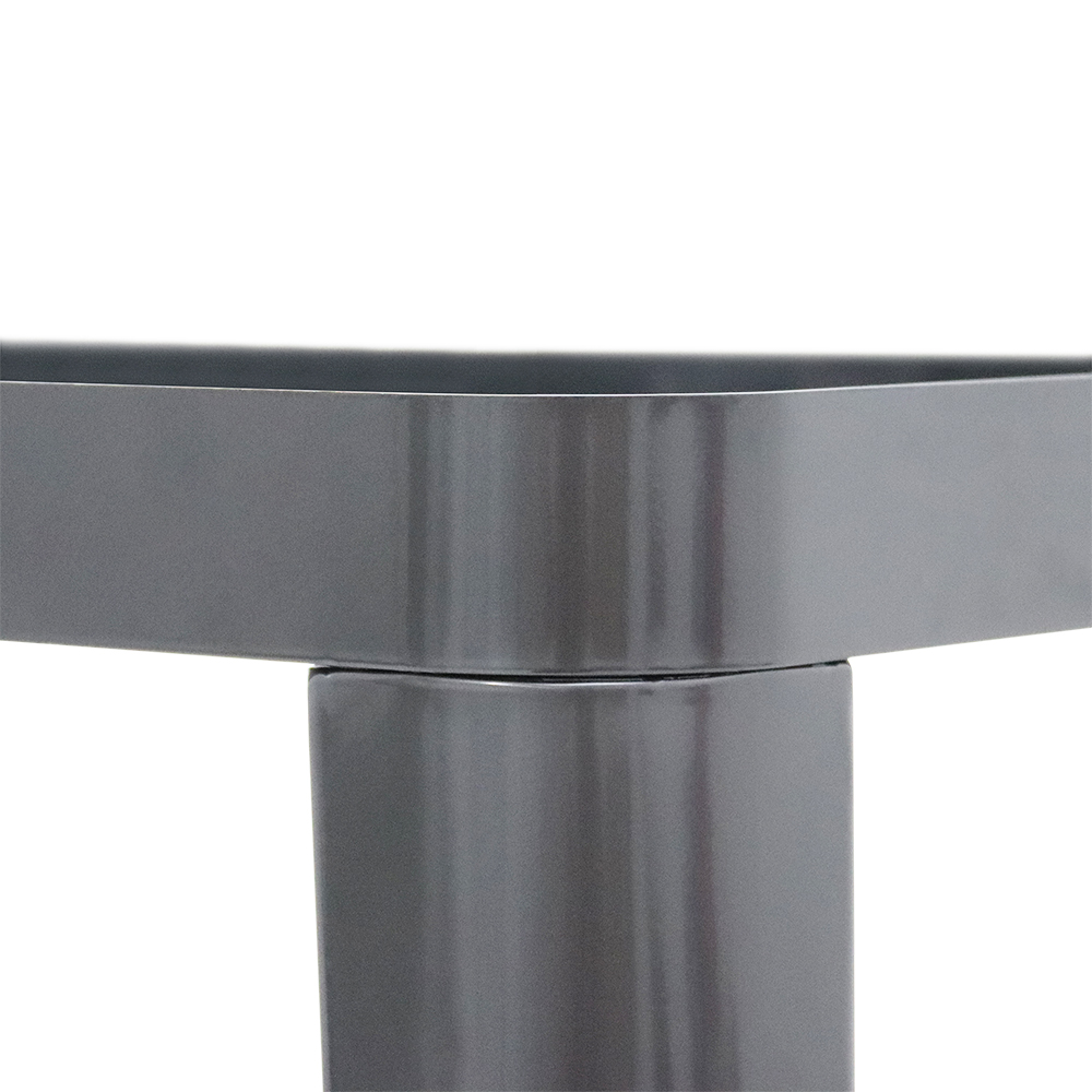Abble Metal Frame Bar Cart, Powder Coated finish, Black