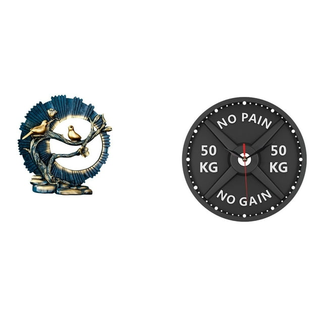 Figura de resina artesanal para decoración de gimnasio en casa, reloj de pared 3D creativo, adorno para estantería, sala de estar, escritorio interior