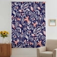 thumbnail image 3 of Boho Blue Purple Floral Sheer Curtains 45" Long, Farmhouse Botanical Vintage Paisley Flower Light Filering Curtains, Breathable Simi Curtain Privacy Drapes for Kitchen Bathroom Small Window Treatment, 3 of 9