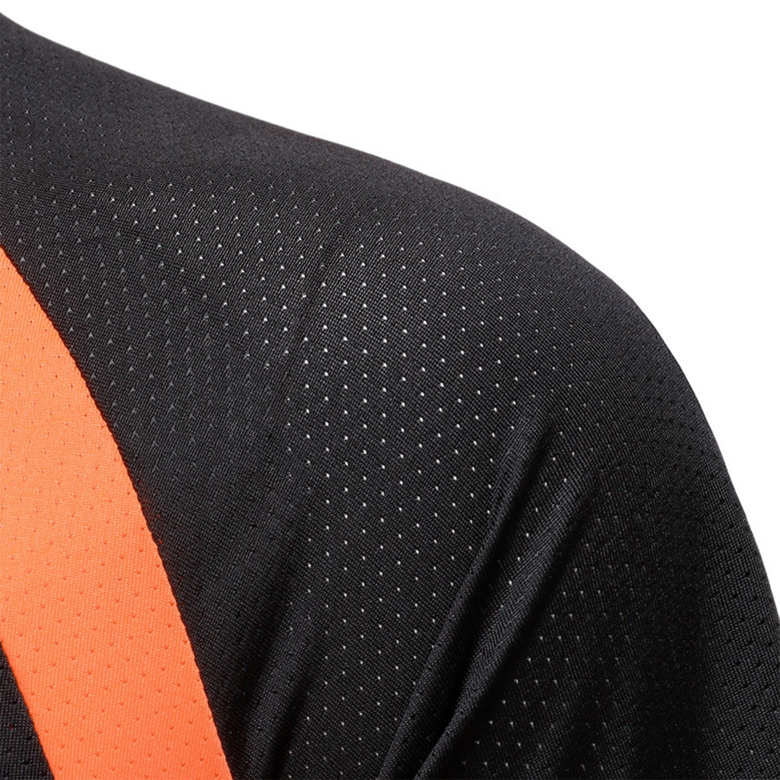 Dolkfu Short Sleeve Men Shirt Orange Color Block Athletic T Shirt Fitted Crew Neck Breathable Mens Graphic Tees,2X