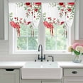 thumbnail image 4 of Valentine Love Heart Balloon Curtains 63 Inch Length for Living Room/Bedroom, Red Eucalyptus Leaf Botanical Rod Pocket Privacy Door Curtains Decorative Tie Up Shade for Window 52"x63", 4 of 8