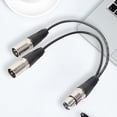 thumbnail image 1 of 3P XLR hembra Jack a doble 2 macho enchufe Y divisor adaptador Cable 1 pie, 1 of 8