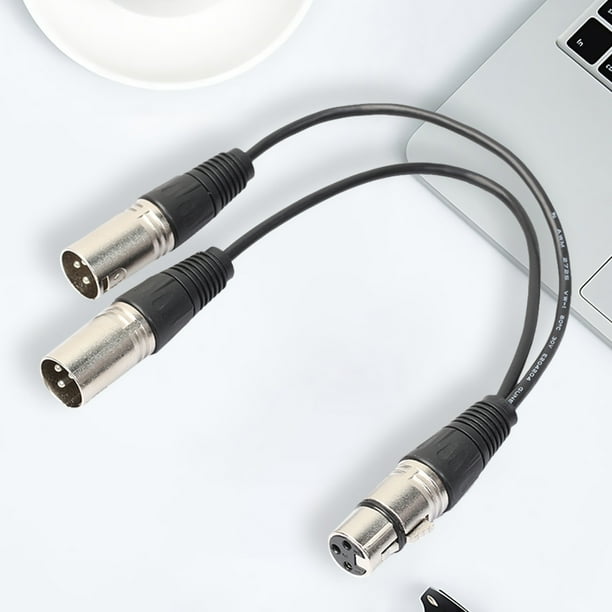 Conector hembra a doble macho DQrwqpou adaptador Cable 3P XLR 1 pie