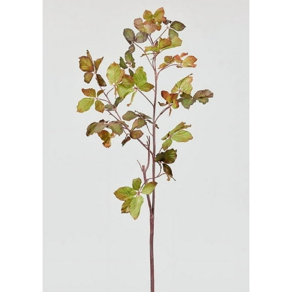 Afloral Tall Burgundy Green Faux Chestnut Leaf Branch - 47"