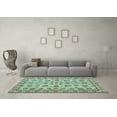 thumbnail image 3 of Ahgly Company Indoor Rectangle Abstract Light Blue Modern Area Rugs, 2' x 5', 3 of 4
