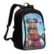thumbnail image 1 of Balery Elephant Sits Mochila con carga USB para hombre y mujer - Mochila impermeable y antirrobo para portátil con puerto USB para viajes, trabajo, estudios y universidad, 1 of 7
