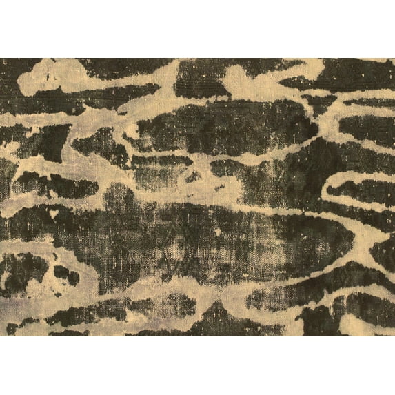 Ahgly Company Indoor Rectangle Abstract Brown Modern Area Rugs, 5' x 7'