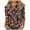 Multicolor Plus Size Blouse for Women_y, variant on CYMMPU Floral Pattern 3/4 Sleeve Crew Neck Fall Fashion Shirts Blouses for Women Dressy Casual Spring Tops T-Shirts Loose Fit Lightweight Basic T-Shirts Multicolor XL