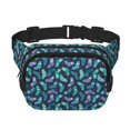 thumbnail image 1 of Easygdp Green Christmas Print Socks Fanny Packs para Mujeres y Hombres, Bolsa de Cinturón, Bolsos de Cruz para Trabajo/Correr/Senderismo, 1 of 9