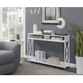 thumbnail image 3 of Convenience Concepts Table Console Tucson Deluxe à Deux Niveaux, Fini Bois Blanc, 3 of 4