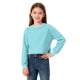 thumbnail image 1 of Cowsor Girls Crop Tops Kids Long Sleeve Pullover Sweatshirts Girls Cropped Crewneck Sweatshir, 1 of 7