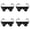 Black 4PCS, variant on 3X Binocular Glasses Portable Fishing Binoculars Lens Multipurpose Folding Eyeglasses For Concerts Opera Bird Watching Sports