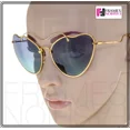 thumbnail image 2 of MIU MIU SCENIQUE Butterfly 55R Blue Gold Cat Eye Metal Wave Sunglasses MU55RS, 2 of 6