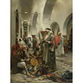 thumbnail image 2 of Anton Robert Leinweber 12x14 Gold Ornate Wood Frame and Double Matted Museum Art Print Titled - The Souk Des Floches, Tunis (1889), 2 of 4