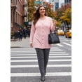 thumbnail image 3 of Cueply Women's Plus Size Cardigan Long Sleeve Lightweight Sheer Open Front Knited Cardigan 1X-4X, 3 of 8