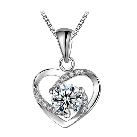 PVCS Fashion Fresh Love Silver Clavicle Necklace Womens Jewellery