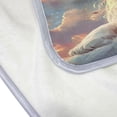 thumbnail image 5 of Wobogo White Maned Lions Flannel Fleece Bed Blanket as Bedspread Coverlet Sofa Blankets (90x60in) Soft Lightweight Warm and Cozy, 5 of 6