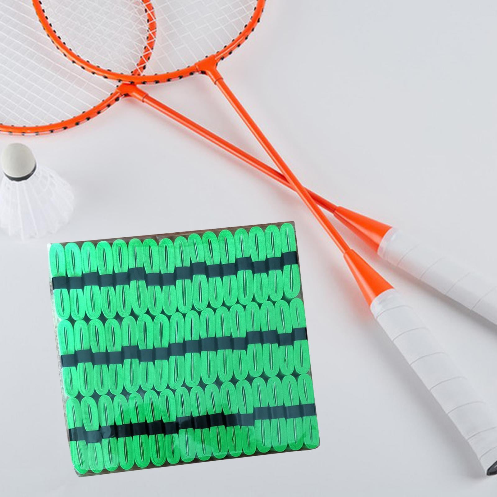 48Pcs Tennis Racket Grip Tape Badminton Squash Racquet Grip Handle Grip Band for green