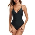 thumbnail image 2 of RELLECIGA&nbsp;Women's V Neck Cutout One Piece Swimsuits, 2 of 6