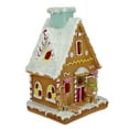 thumbnail image 4 of Northlight LED Lighted Gingerbread House Christmas Figure - 8.5" - Multicolor LED Lights, 4 of 5