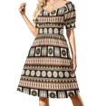 thumbnail image 1 of Vestido de manga corta de tapa de Fiji Masi, vestidos de fiesta, vestido de fiesta, 1 of 8