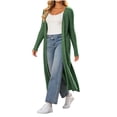 thumbnail image 4 of DIOAZUD Women's Plus Size Ribbed Knit Cardigan Extra Long Open Front Long Sleeve Floor Length Cardigan Sweater Soft Lightweight, 4 of 8