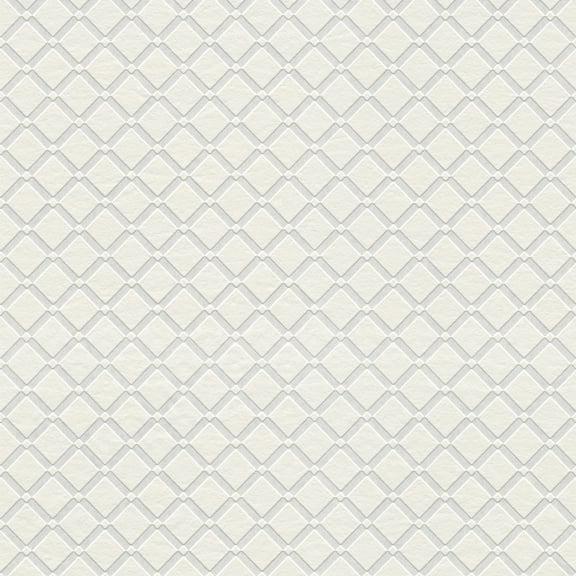 Brewster Home Fashions Armin White Diamond Trellis Paintable Wallpaper