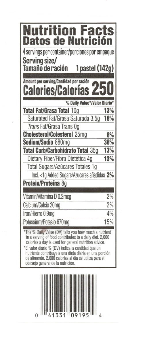 GOYA Pork Pasteles, 20 oz, 4 Count (Frozen)