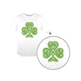 thumbnail image 3 of T-Shirt Graphique Décontracté pour Femme avec Trèfle - Coupe Décontractée, Noir avec Motif de Trèfle Vert Néon, Confortable, Col Rond, 3 of 7