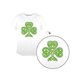 thumbnail image 3 of Women's Casual Shamrock Graphic T-Shirt - Relaxed Fit, Black with Neon Green Clover Design, Comfortable , Round Neck, 3 of 6