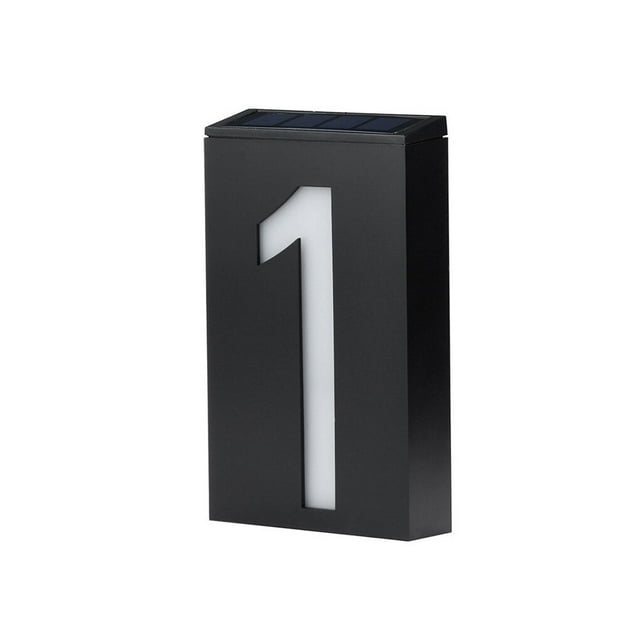 Cateissary Lámpara de pared de tablero de guía de luz de número, placa de patio de calle, linterna recargable, alimentado por dirección, Electrodomésticos Una