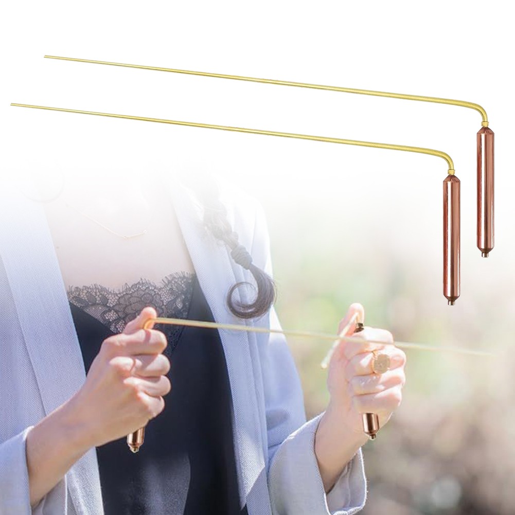 qiya Copper Dowsticks Divining Rods Metal Detector 13.4x3.9inch Brass For Divination Treasure Tools For Treasure Hunting