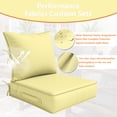 thumbnail image 4 of Pakunoda Outdoor Deep Seat Cushion Set for Patio Furniture, Waterproof & Fade Resistant, 22" L X 24" W X 4" H,Creamy Yellow, 4 of 6