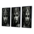 thumbnail image 3 of Designart "Vintage Boho Queen Retro Glamour II" Woman Fashion Photography Framed Wall Art Set Of 3 - Black Glam Frame Gallery Set For Office Decor, 3 of 6