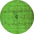 thumbnail image 1 of Ahgly Company Indoor Round Oriental Green Industrial Area Rugs, 6' Round, 1 of 4