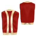 thumbnail image 5 of Mufeng Mens Halloween Toad Vest Costumes Open Front Metallic Shiny Trim Waistcoat Cosplay Party Red XL, 5 of 6