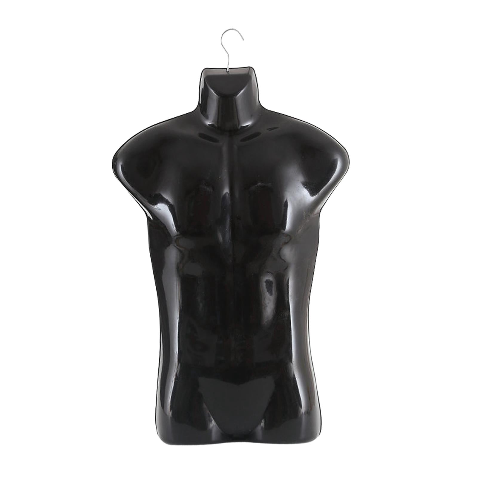 figatia Male Mannequin Hanger Fashion Body Manikin for Garment Vendors Market Commercial black