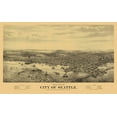 thumbnail image 2 of Glover 24x16 Black Ornate Wood Framed with Double Matting Museum Art Print Titled - Seattle Washington - Glover 1878, 2 of 4