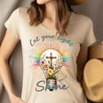 thumbnail image 4 of Christian Light Bulb Graphic T-Shirt Let Your Light Shine, Black, Size M, 4 of 6