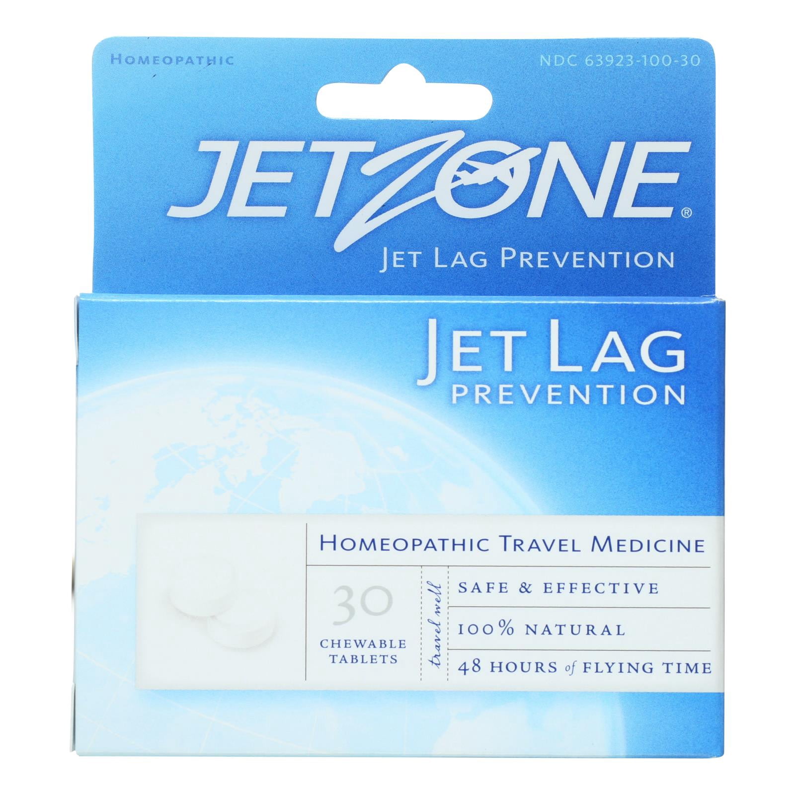 Jet Zone Jet Lag Prevention Homeopathic Travel Medicine 30 Tablets