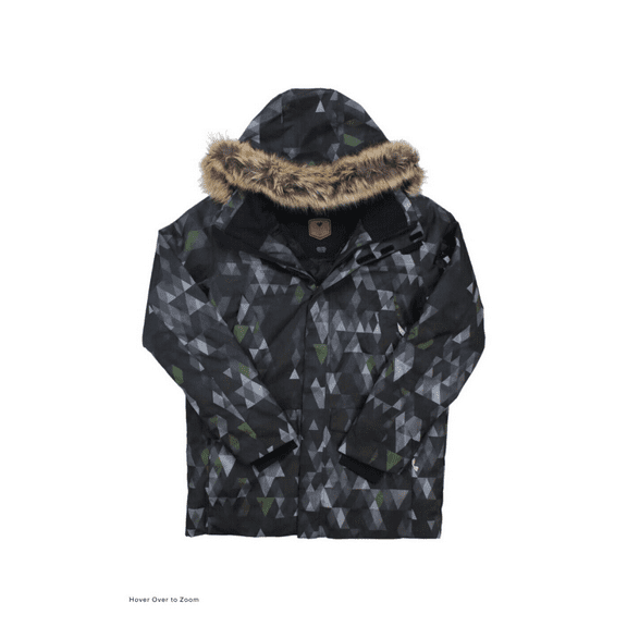 $399, Obermeyer Men's Rideline Faux Fur Jacket , Gray-Out of Bounds, Large