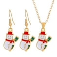 thumbnail image 2 of Conjunto de collar y aretes navideños, joyería navideña, delicado collar navideño y aretes con gancho para regalo del Día de la Madre de año Nuevo Muñeco de nieve Yinane  Collar y Pendientes, 2 of 8